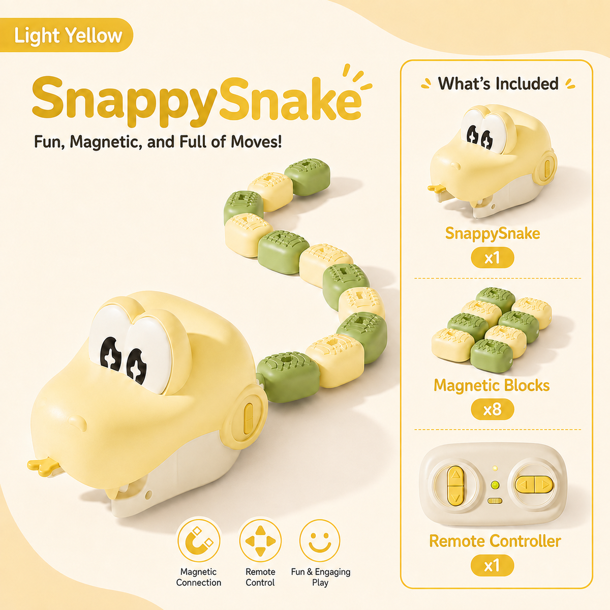SnappySnake Remote-Control Snake Toy